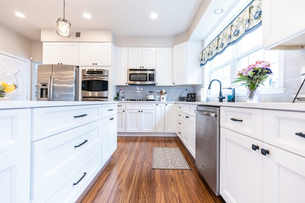 Hardwood floors, chosen at the showroom and installed by our team